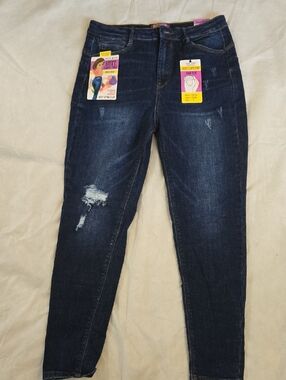 Wax Jean Dark Indigo Ripped Skinny Jeans